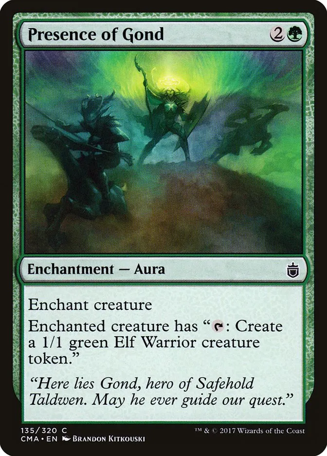 2017 Commander Anthology Presence of Gond #135 common card image