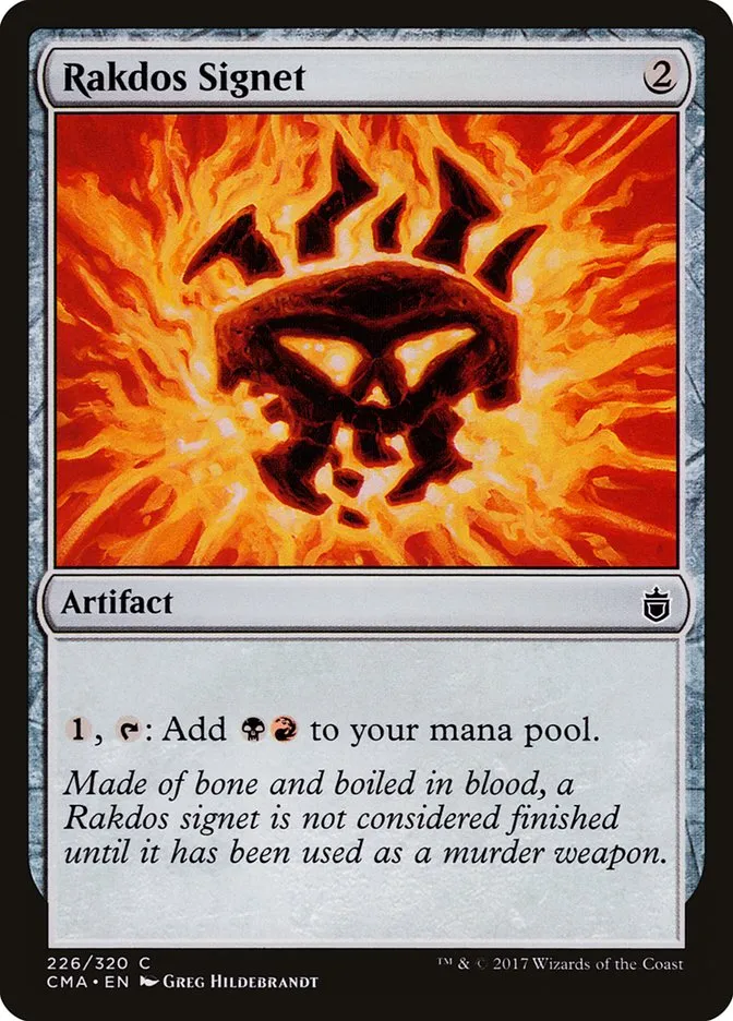 2017 Commander Anthology Rakdos Signet #226 common card image