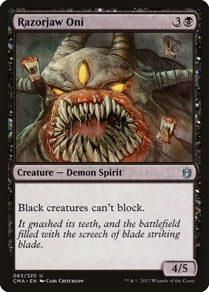 2017 Commander Anthology Razorjaw Oni uncommon #63 uncommon card image