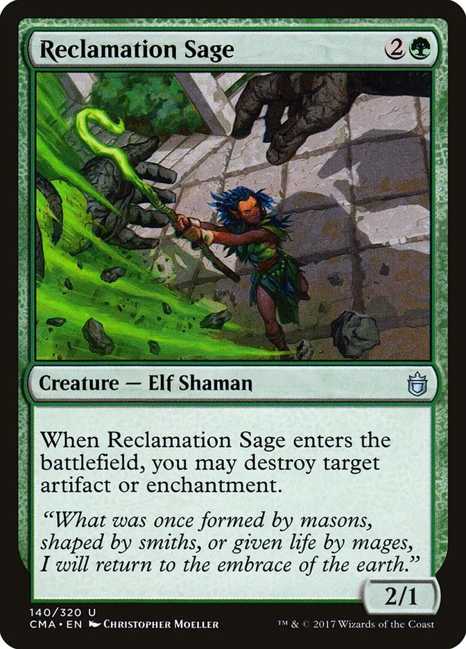 2017 Commander Anthology Reclamation Sage uncommon #140 uncommon card image