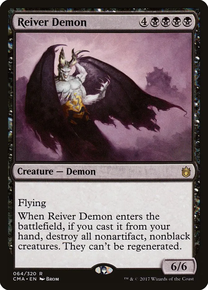 2017 Commander Anthology Reiver Demon rare #64 rare card image