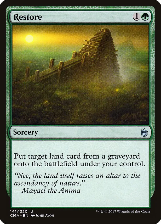 2017 Commander Anthology Restore uncommon #141 uncommon card image