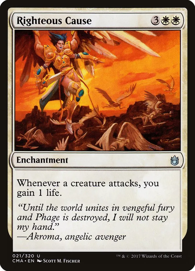 2017 Commander Anthology Righteous Cause uncommon #21 uncommon card image
