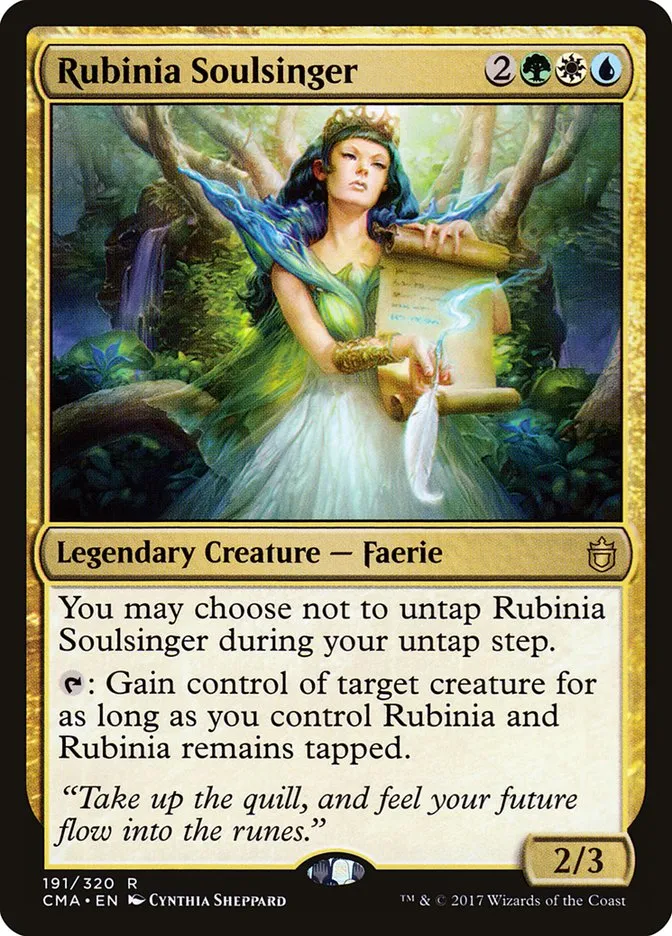 2017 Commander Anthology Rubinia Soulsinger rare #191 rare card image
