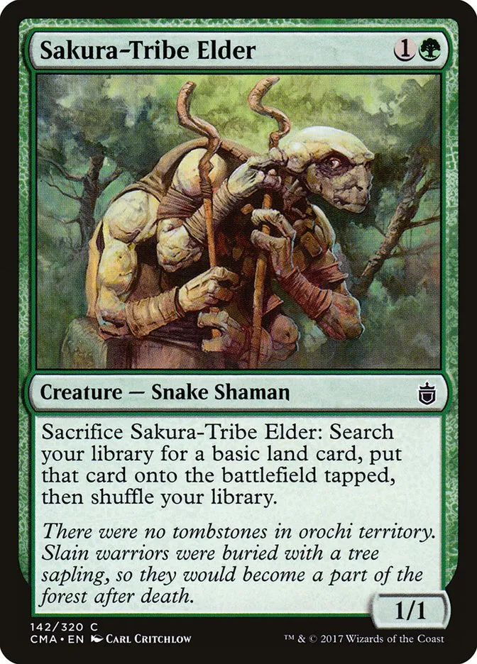 2017 Commander Anthology Sakura-Tribe Elder common #142 common card image