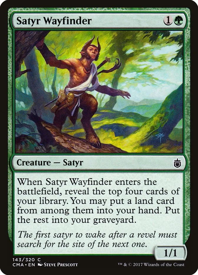 2017 Commander Anthology Satyr Wayfinder common #143 common card image