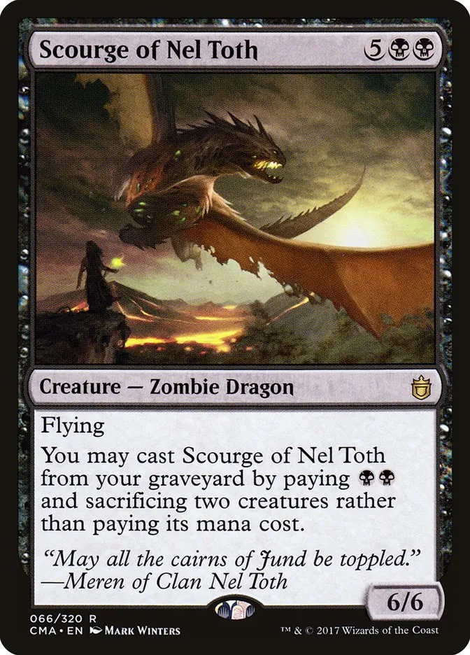 2017 Commander Anthology Scourge of Nel Toth #66 rare card image