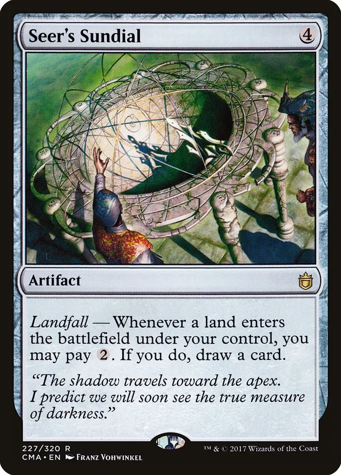 2017 Commander Anthology Seer's Sundial #227 rare card image