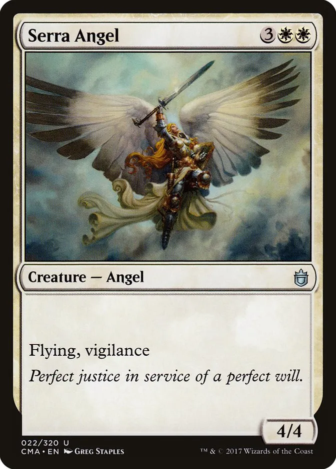 2017 Commander Anthology Serra Angel uncommon #22 uncommon card image