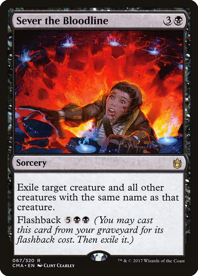 2017 Commander Anthology Sever the Bloodline #67 rare card image