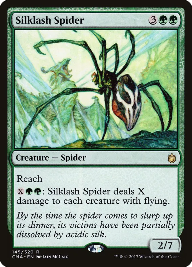 2017 Commander Anthology Silklash Spider rare #145 rare card image