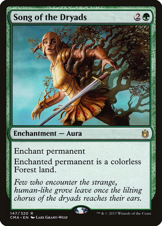 2017 Commander Anthology Song of the Dryads #147 rare card image