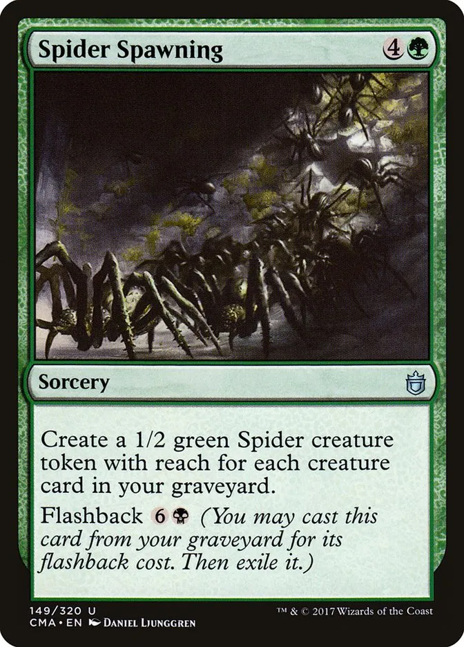 2017 Commander Anthology Spider Spawning uncommon #149 uncommon card image