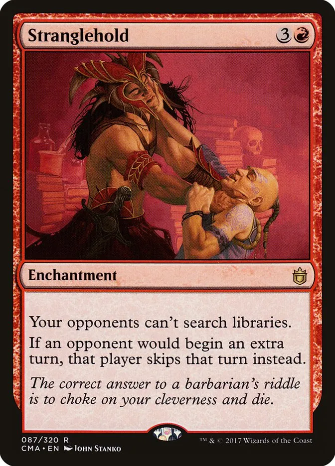 2017 Commander Anthology Stranglehold rare #87 rare card image