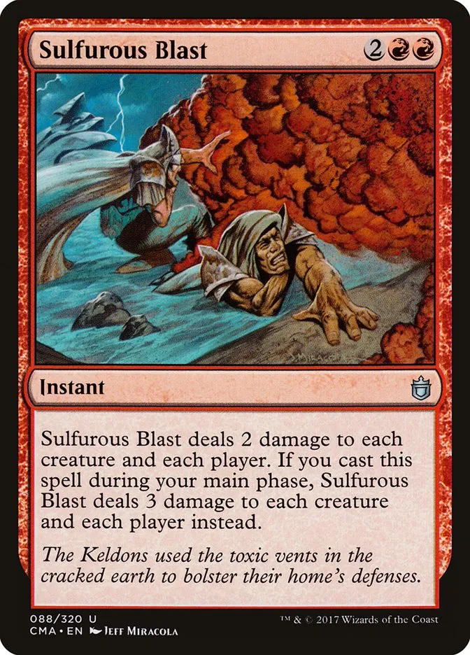 2017 Commander Anthology Sulfurous Blast uncommon #88 uncommon card image