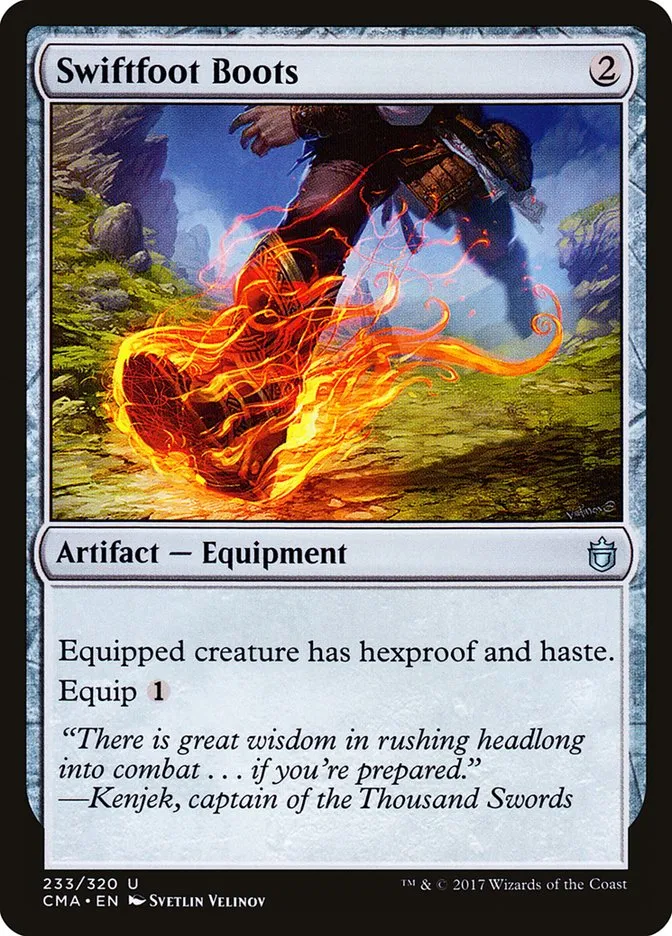 2017 Commander Anthology Swiftfoot Boots uncommon #233 uncommon card image
