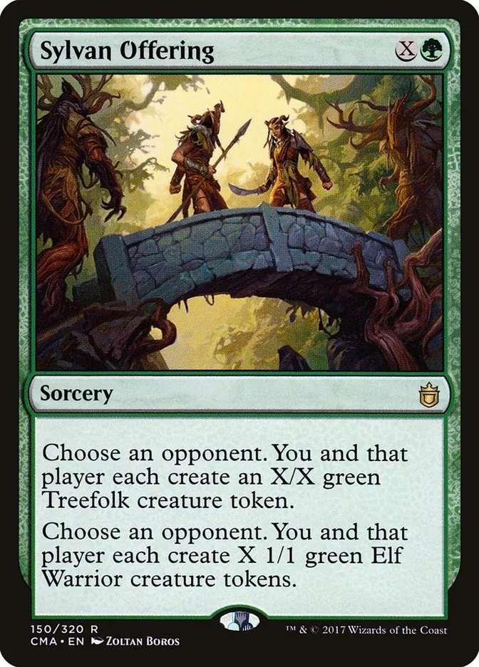 2017 Commander Anthology Sylvan Offering rare #150 rare card image