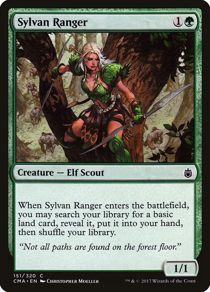 2017 Commander Anthology Sylvan Ranger common #151 common card image