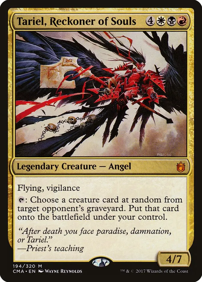 2017 Commander Anthology Tariel, Reckoner of Souls #194 mythic card image