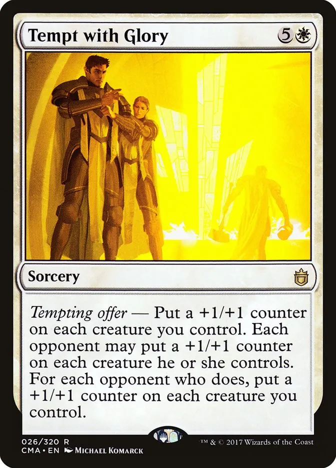2017 Commander Anthology Tempt with Glory rare #26 rare card image