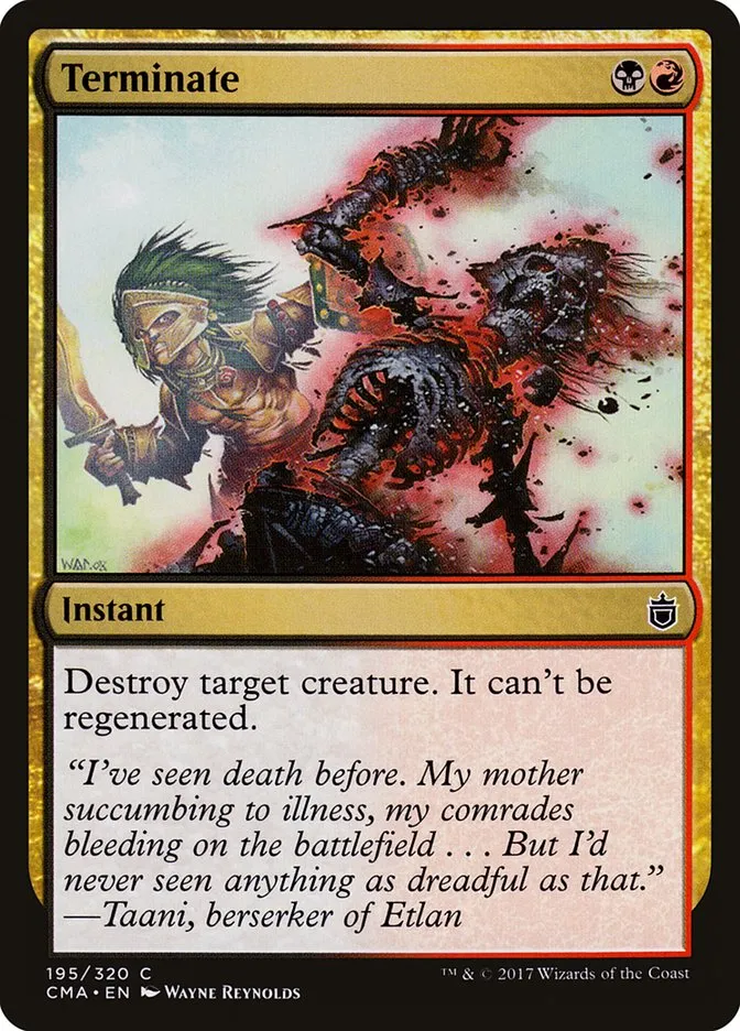 2017 Commander Anthology Terminate common #195 common card image