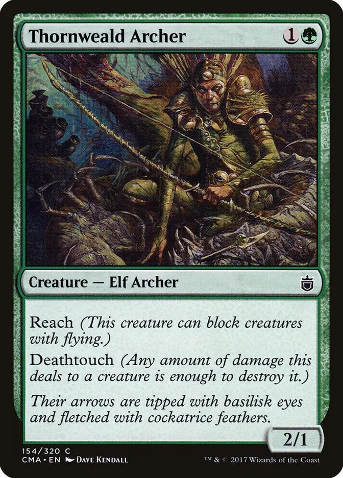 2017 Commander Anthology Thornweald Archer common #154 common card image
