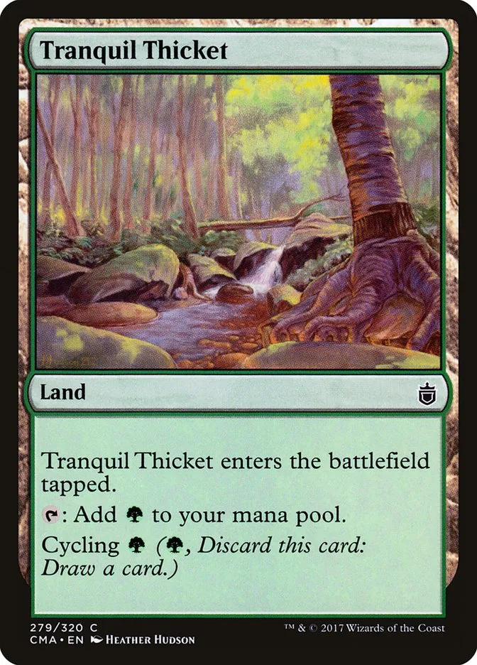2017 Commander Anthology Tranquil Thicket common #279 common card image