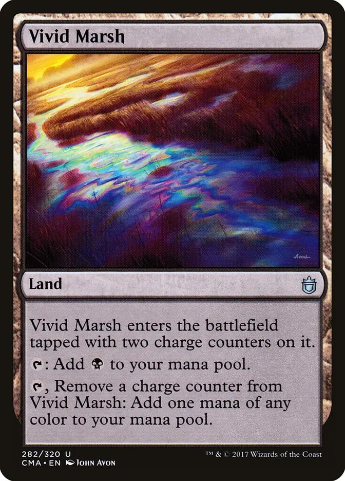 2017 Commander Anthology Vivid Marsh uncommon #282 uncommon card image