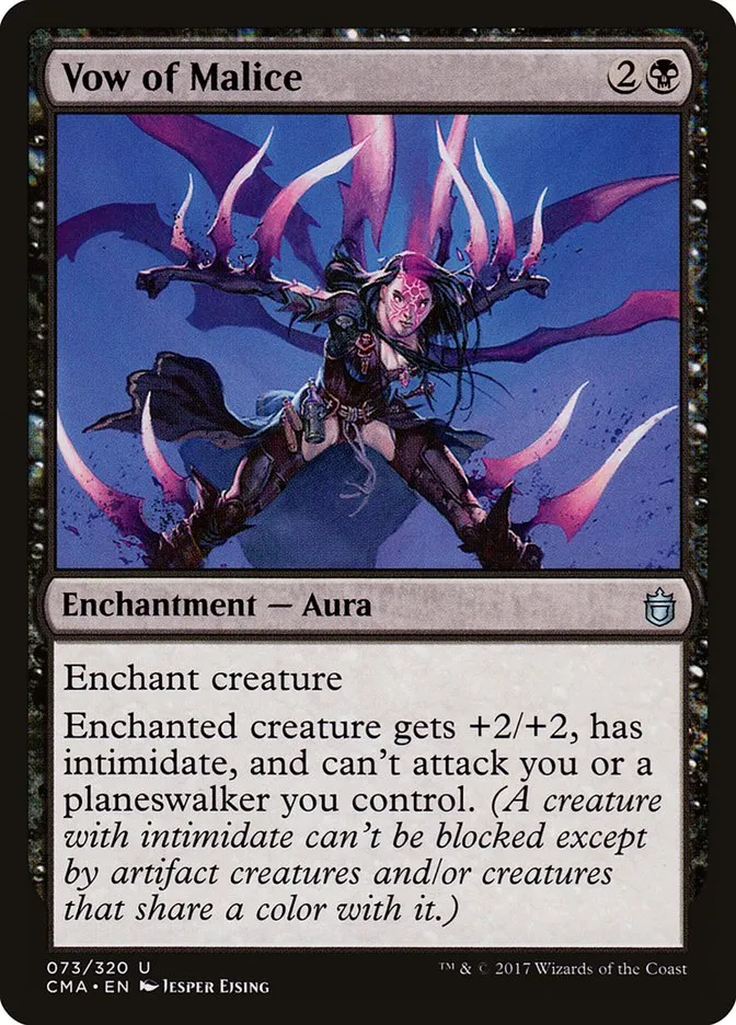 2017 Commander Anthology Vow of Malice #73 uncommon card image