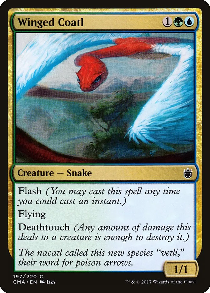 2017 Commander Anthology Winged Coatl common #197 common card image