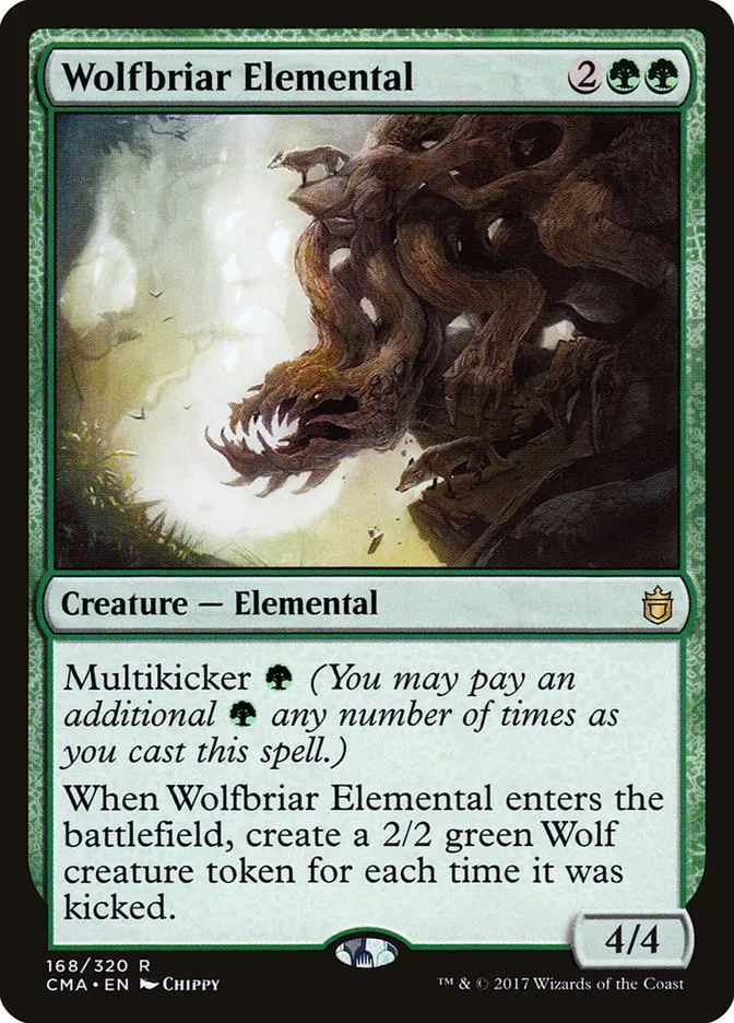 2017 Commander Anthology Wolfbriar Elemental rare #168 rare card image