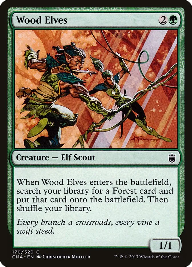 2017 Commander Anthology Wood Elves common #170 common card image