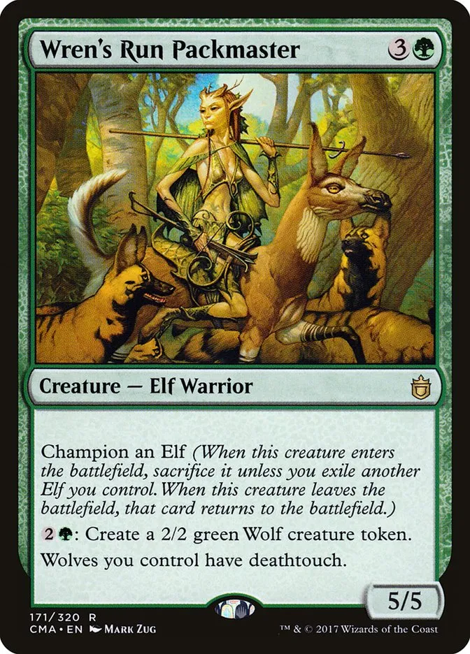 2017 Commander Anthology Wren's Run Packmaster #171 rare card image