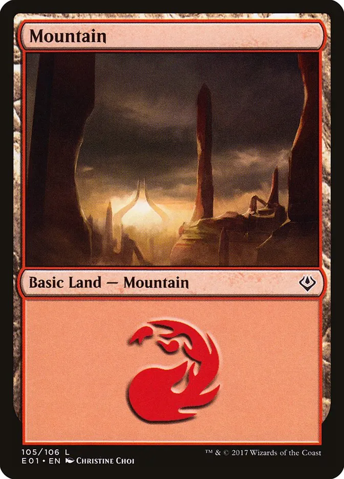 2017 Archenemy: Nicol Bolas Mountain common #105 common card image