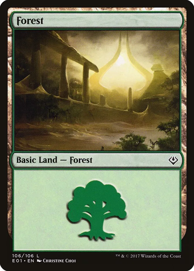 2017 Archenemy: Nicol Bolas Forest common #106 common card image