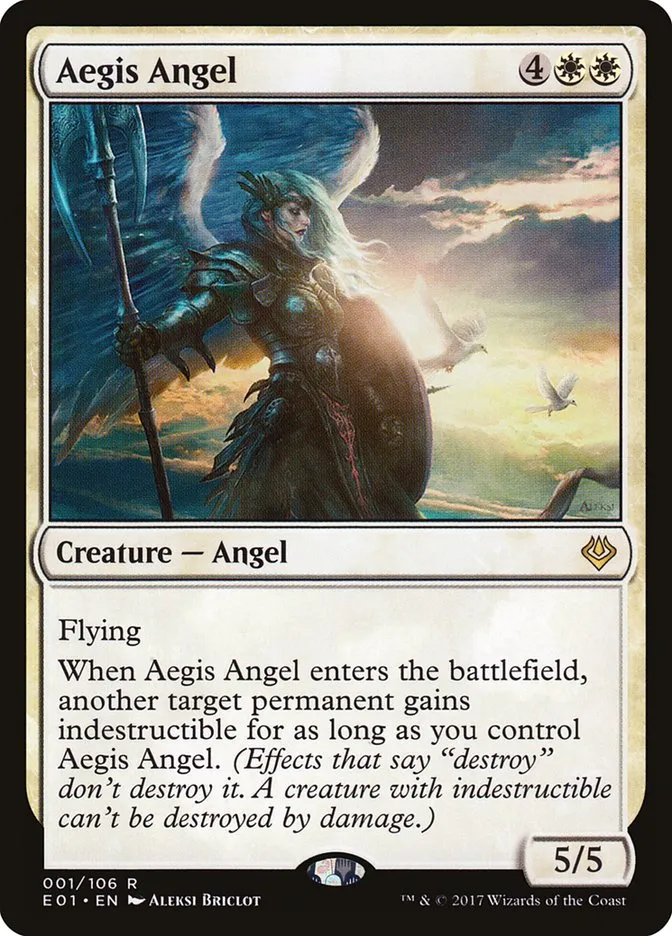2017 Archenemy: Nicol Bolas Aegis Angel rare #1 rare card image