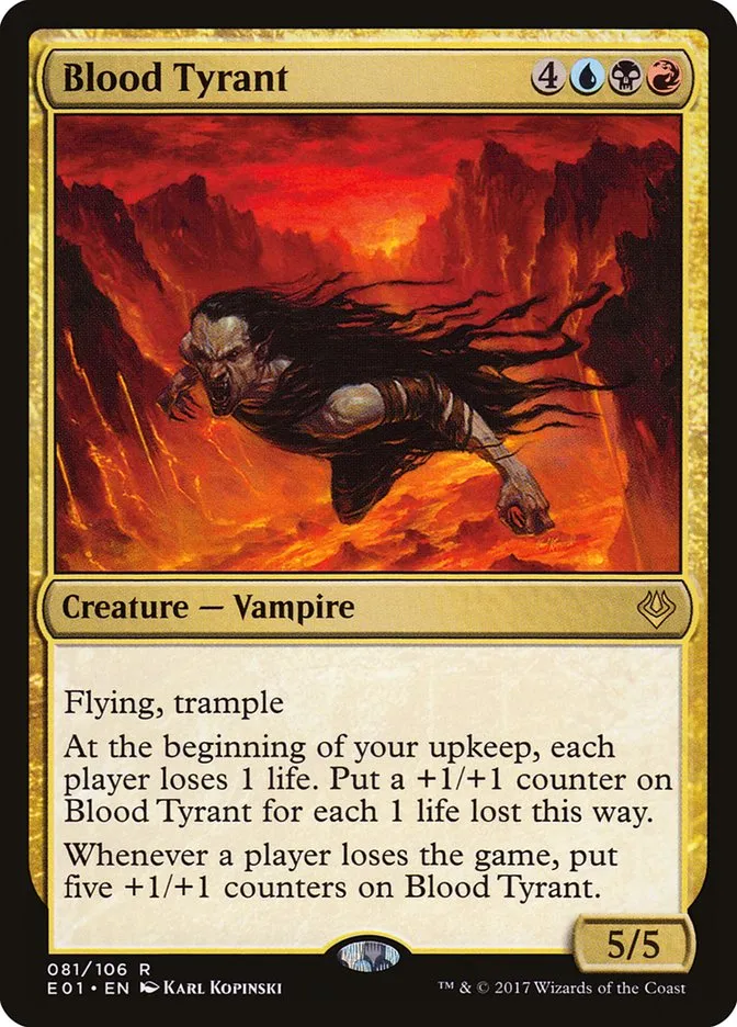 2017 Archenemy: Nicol Bolas Blood Tyrant #81 rare card image