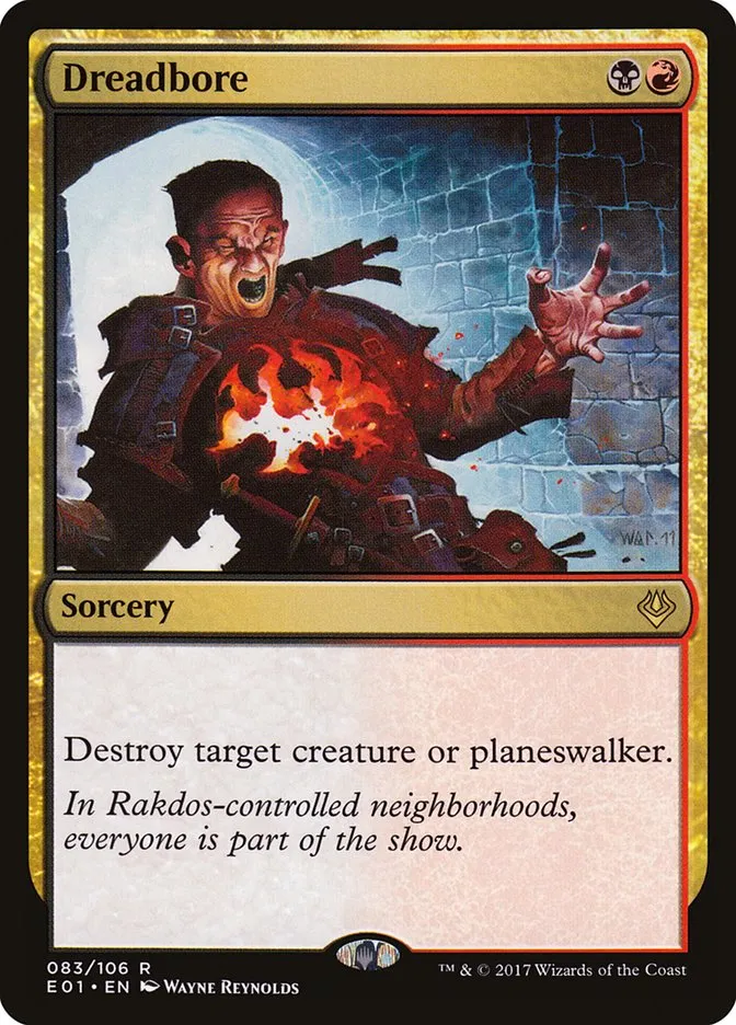 2017 Archenemy: Nicol Bolas Dreadbore rare #83 rare card image