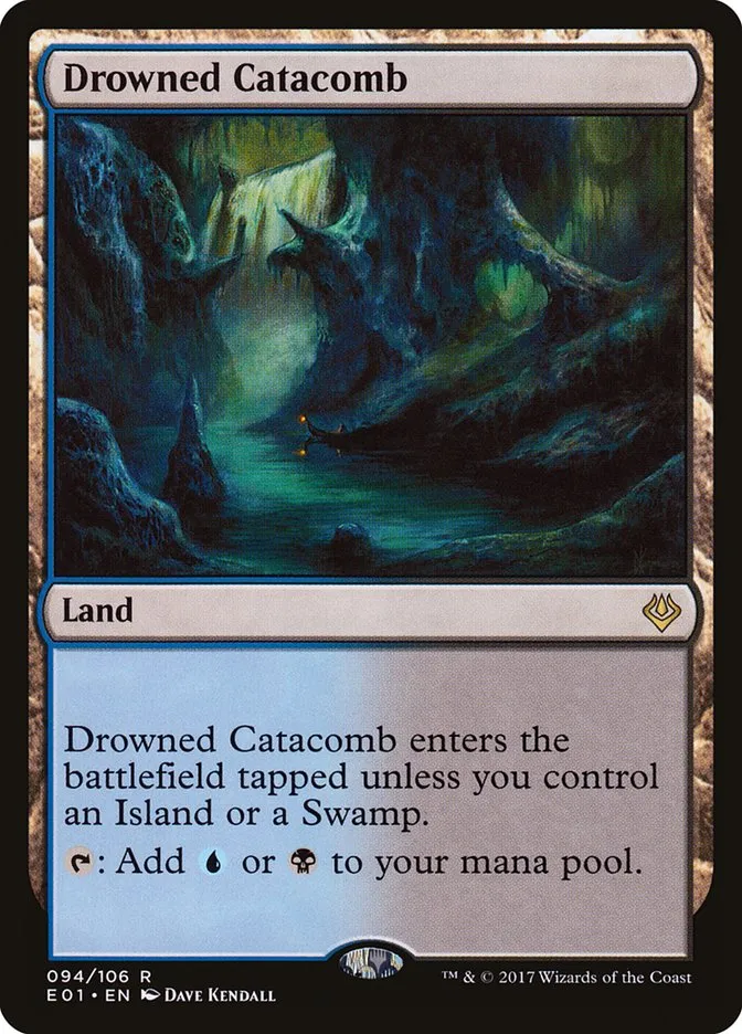 2017 Archenemy: Nicol Bolas Drowned Catacomb #94 rare card image