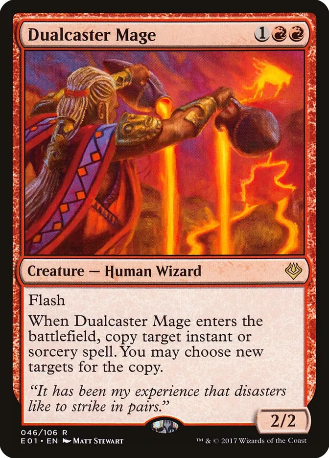 2017 Archenemy: Nicol Bolas Dualcaster Mage rare #46 rare card image