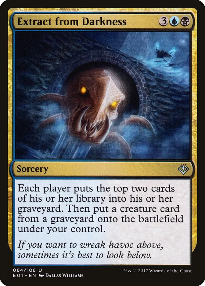 2017 Archenemy: Nicol Bolas Extract from Darkness uncommon #84 uncommon card image