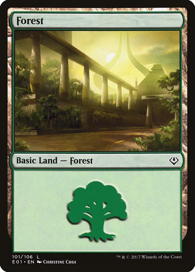 2017 Archenemy: Nicol Bolas Forest common #101 common card image