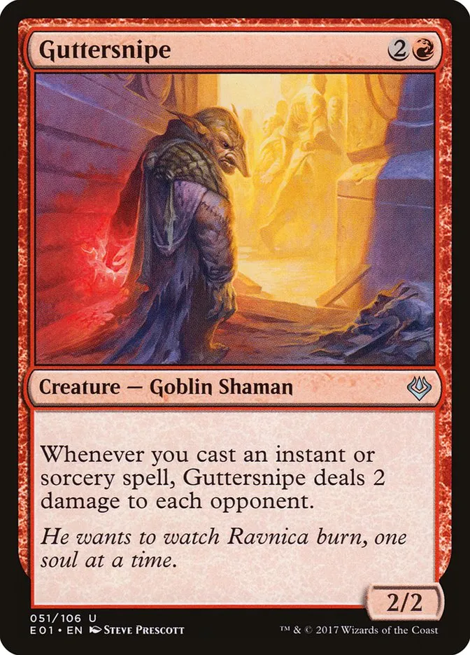 2017 Archenemy: Nicol Bolas Guttersnipe uncommon #51 uncommon card image