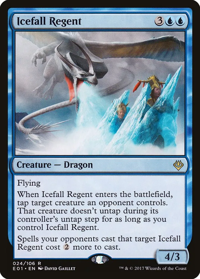 2017 Archenemy: Nicol Bolas Icefall Regent rare #24 rare card image
