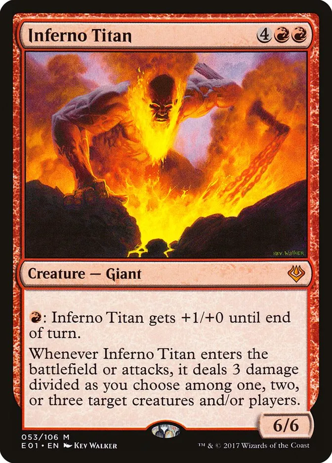2017 Archenemy: Nicol Bolas Inferno Titan mythic #53 mythic card image