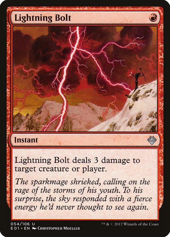2017 Archenemy: Nicol Bolas Lightning Bolt uncommon #54 uncommon card image