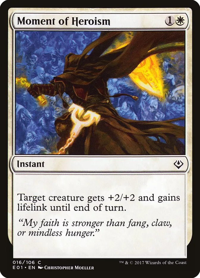 2017 Archenemy: Nicol Bolas Moment of Heroism common #16 common card image