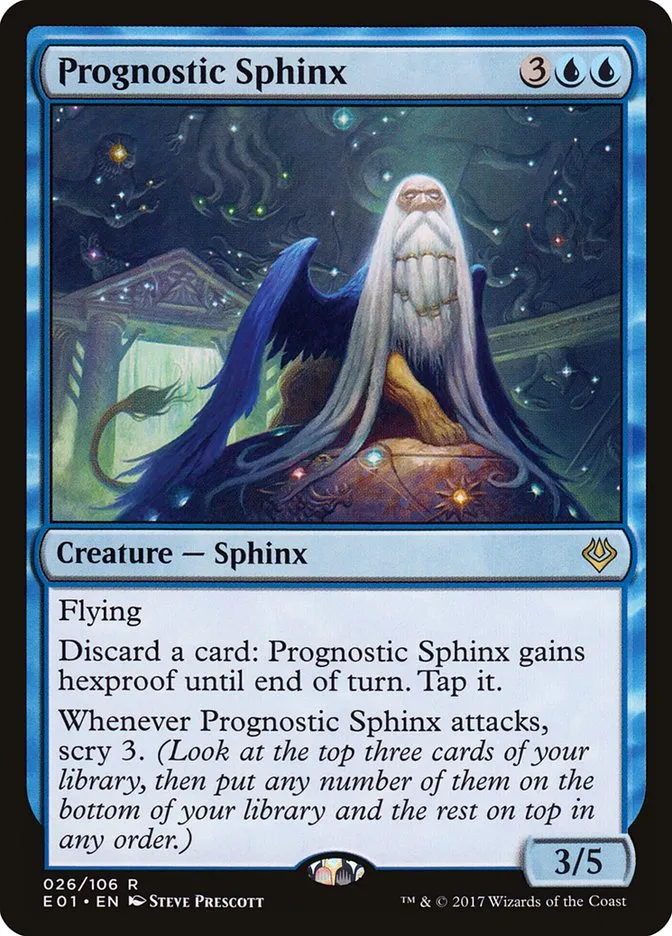 2017 Archenemy: Nicol Bolas Prognostic Sphinx rare #26 rare card image