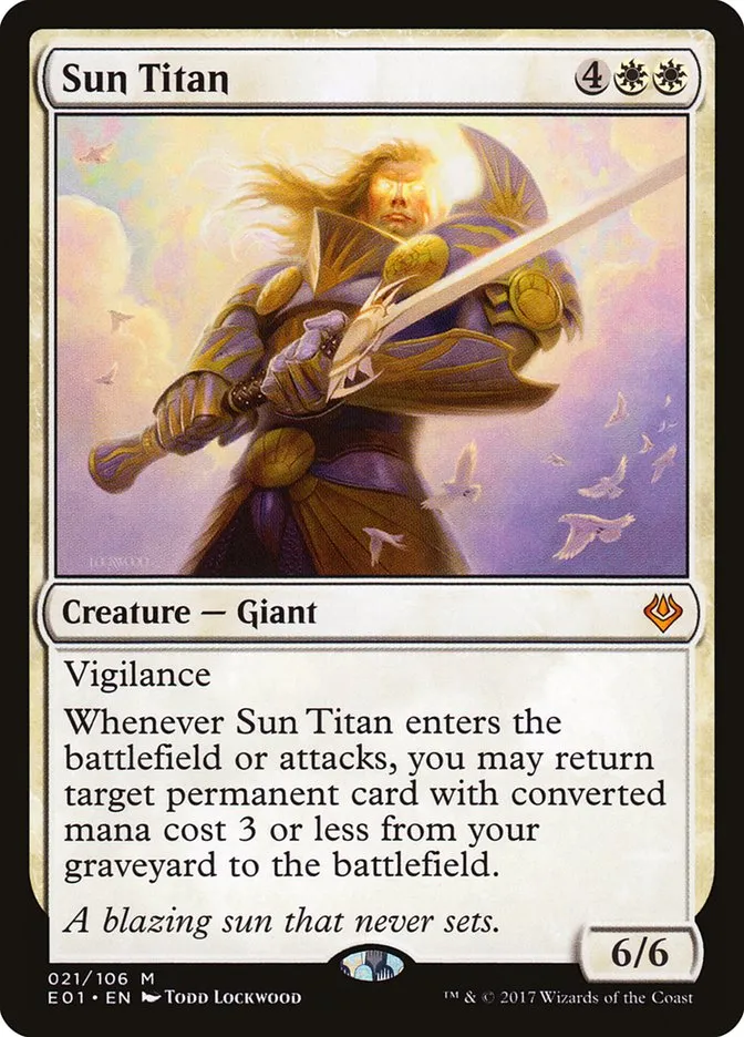 2017 Archenemy: Nicol Bolas Sun Titan mythic #21 mythic card image