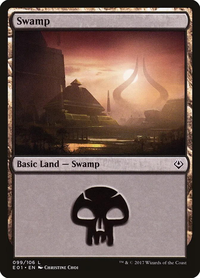 2017 Archenemy: Nicol Bolas Swamp common #99 common card image